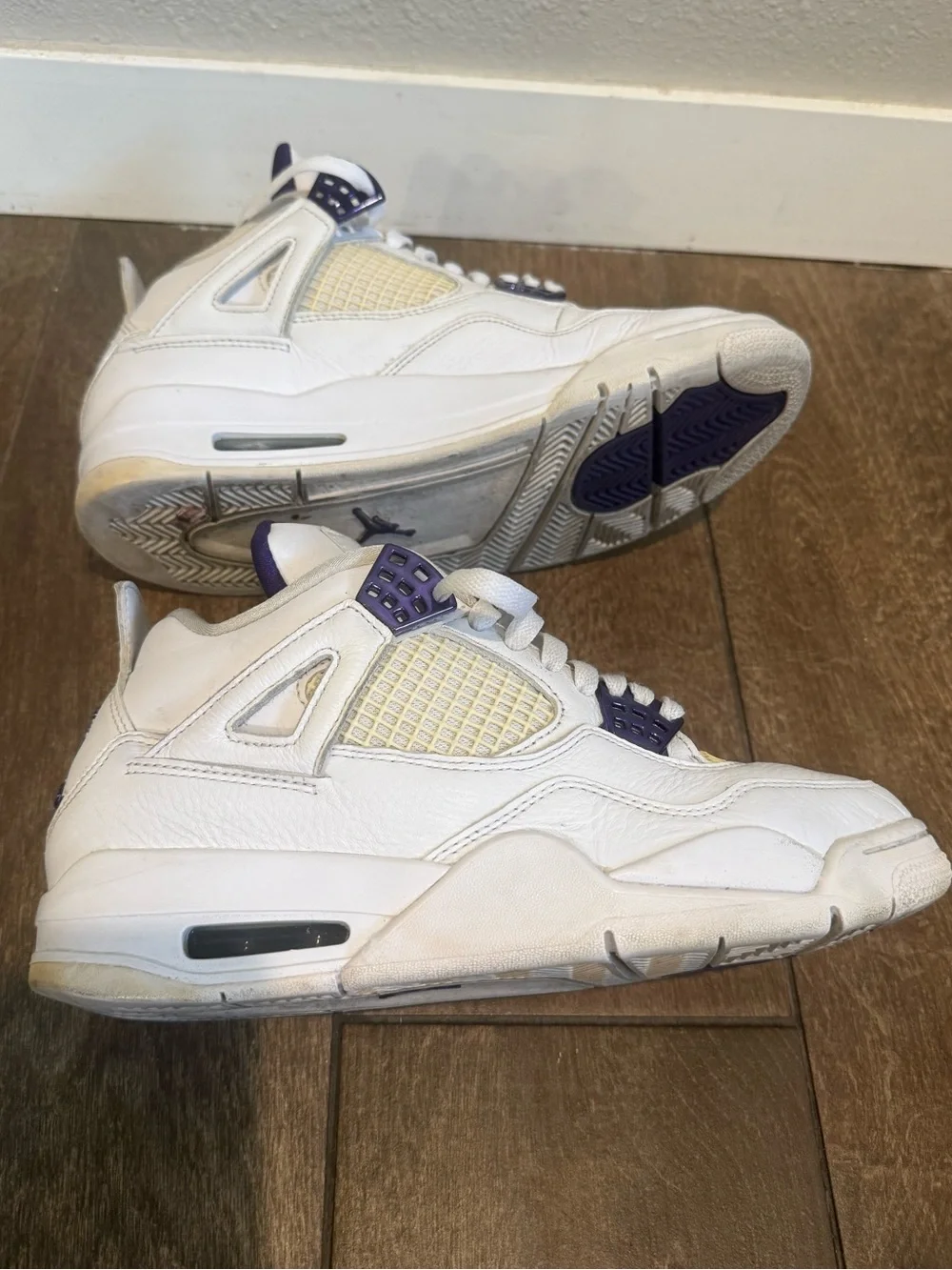 Air‎ Jordan 4 Metallic Purple CT8527-115 White Purple Men’s 7.5y